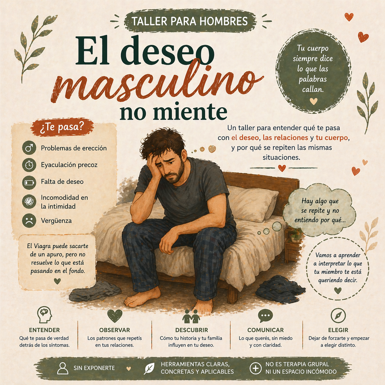 El deseo masculino no miente de talleres con Kristof